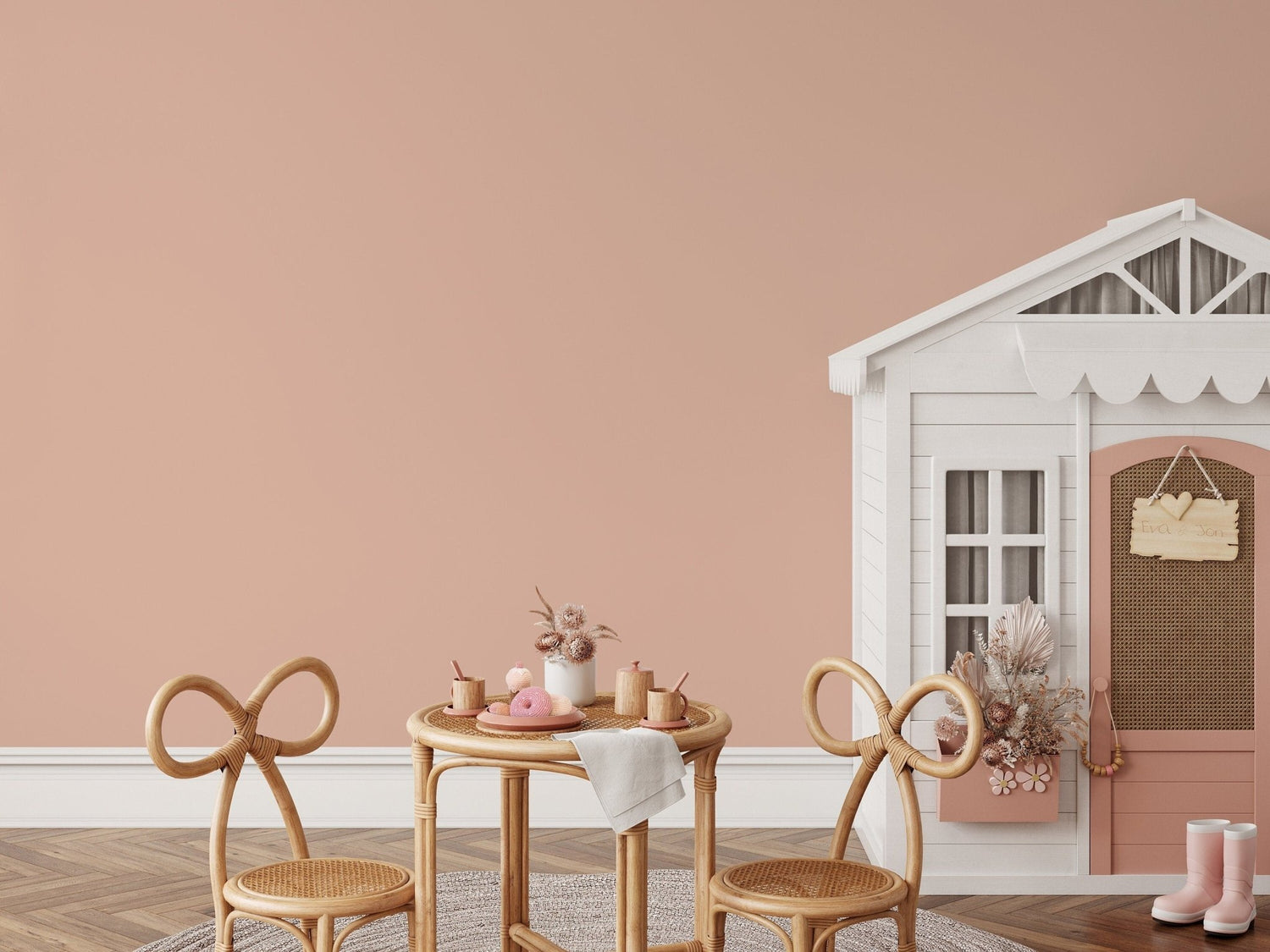 Soothing Terracotta Elegance Wallpaper - D438 - WallTrend