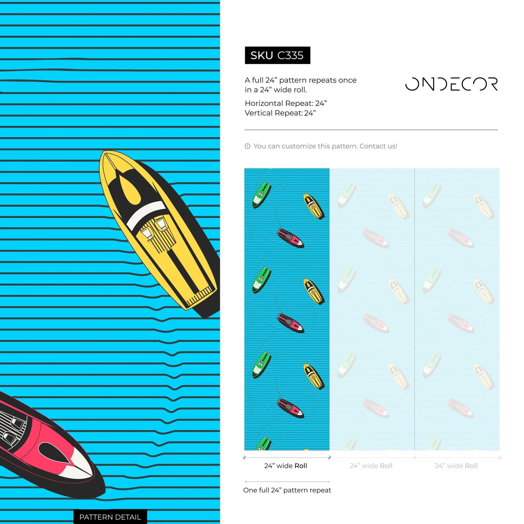 Speedboat Adventure Wallpaper - C335 - WallTrend