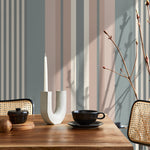 Striped Farmhouse Wallpaper Geometric Wallpaper Peel and Stick and Traditional Wallpaper - D849 - WallTrend