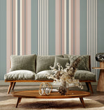 Striped Farmhouse Wallpaper Geometric Wallpaper Peel and Stick and Traditional Wallpaper - D849 - WallTrend