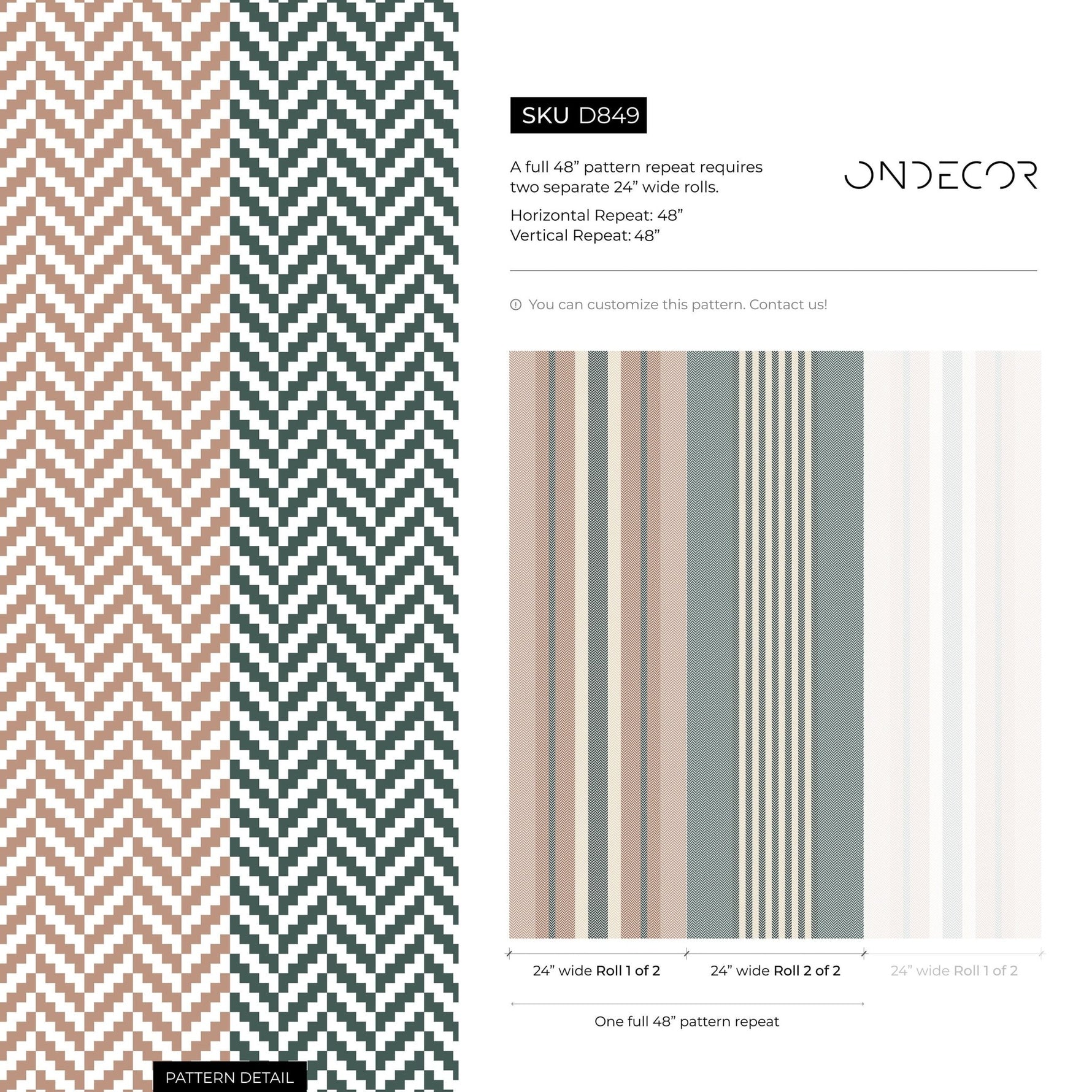 Striped Farmhouse Wallpaper Geometric Wallpaper Peel and Stick and Traditional Wallpaper - D849 - WallTrend