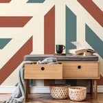 Striped Geometric Wallpaper Modern Wallpaper Peel and Stick and Traditional Wallpaper - D733 - WallTrend