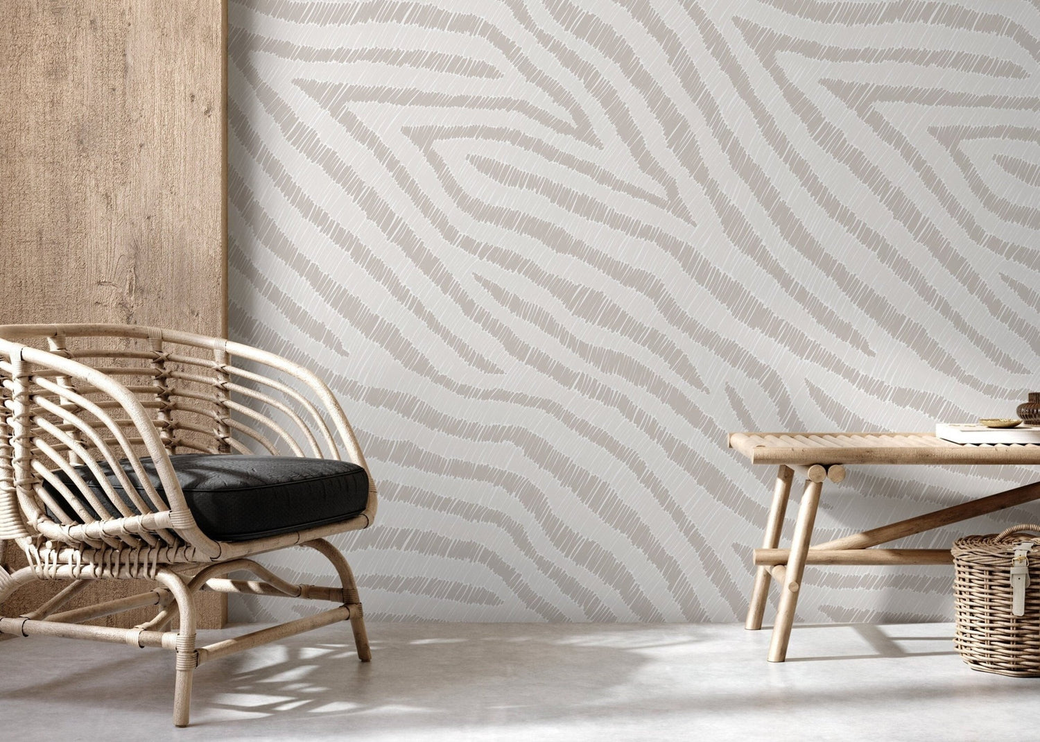 Subtle Zebra Stripes Wallpaper - D050 - WallTrend