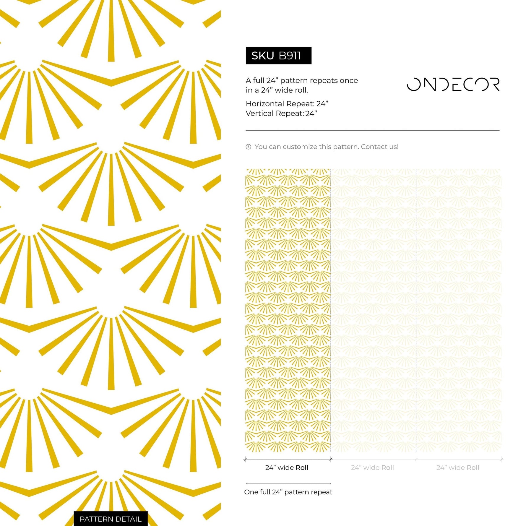Sunburst Symphony Wallpaper - B911 - WallTrend
