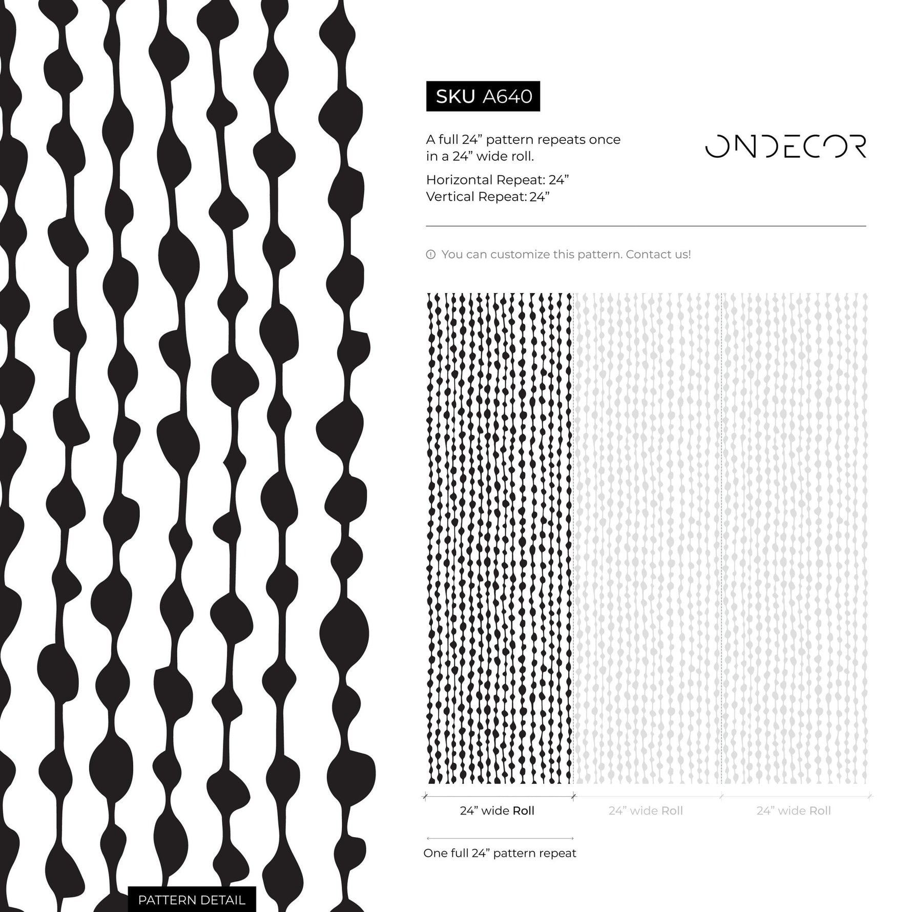 Temporary Wallpaper Peel and Stick Removable Wallpaper Abstract Dots Wall Paper Wall Mural - Black and White Wallpaper - A640 - WallTrend