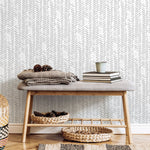 Temporary Wallpaper Removable Wallpaper Peel and Stick Wallpaper Wall Paper Wall Mural - Grunge Herringbone Wallpaper - D953 - WallTrend