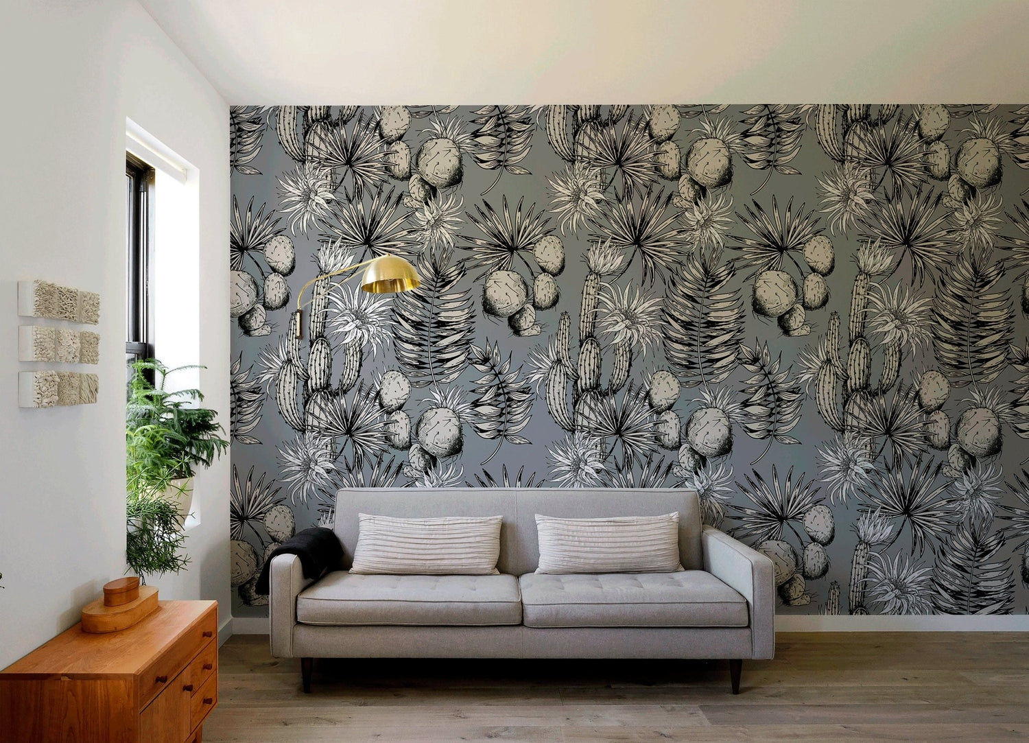 Temporary Wallpaper Vintage Wallpaper Black And White Wallpaper Wallpaper, Peel and Stick Self Adhesive Fabric Floral Wallpaper - A755 - WallTrend