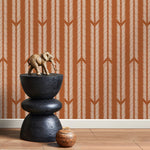 Terracotta Herringbone Wallpaper Minimalist Wallpaper Peel and Stick and Traditional Wallpaper - D802 - WallTrend