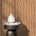 Terracotta Minimalist Lines Wallpaper Boho Wallpaper Peel and Stick and Traditional Wallpaper - D749 - WallTrend
