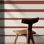 Terracotta Striped Wallpaper Modern Wallpaper Peel and Stick and Traditional Wallpaper - D728 - WallTrend