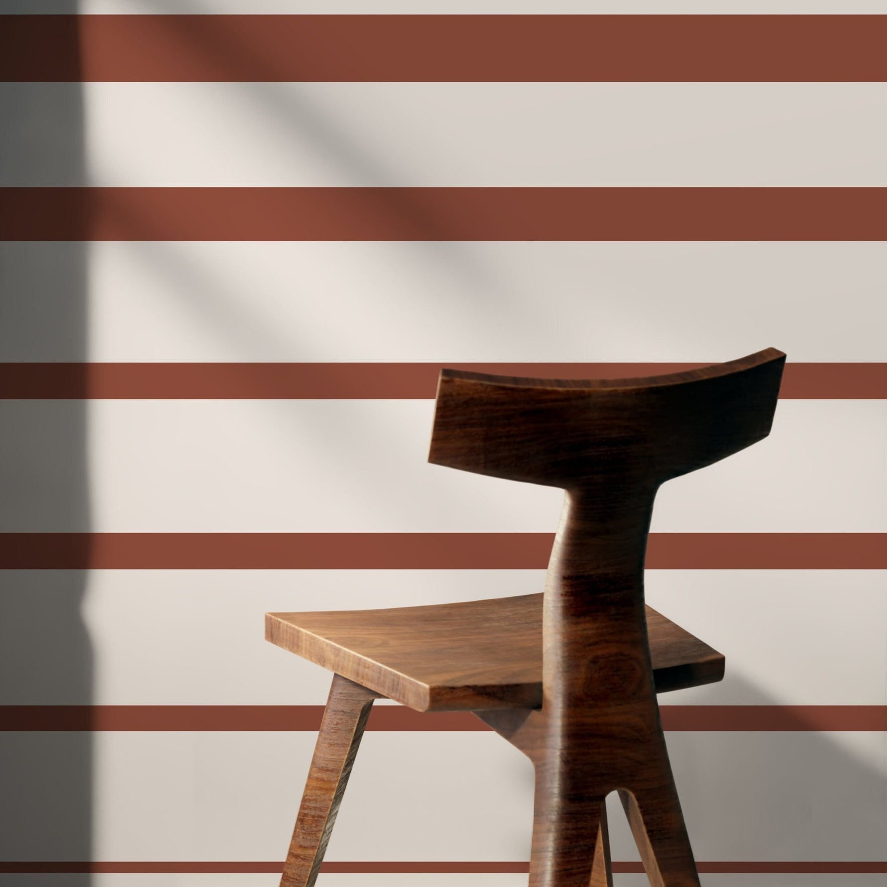 Terracotta Striped Wallpaper Modern Wallpaper Peel and Stick and Traditional Wallpaper - D728 - WallTrend