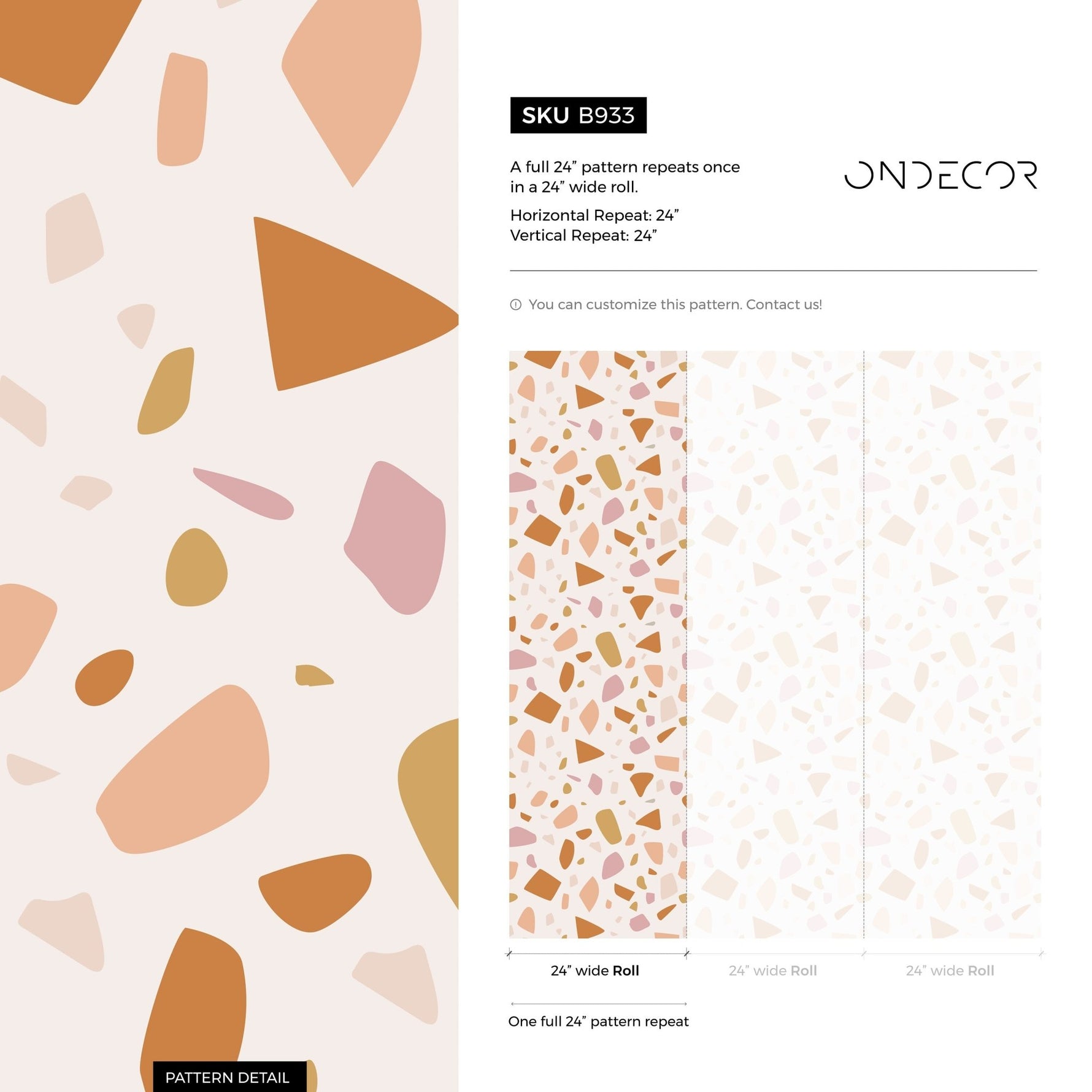 Terrazzo Style Wallpaper - B933 - WallTrend