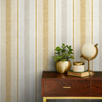 Textured Striped Wallpaper Yellow and Grey Wallpaper Peel and Stick and Traditional Wallpaper - D840 - WallTrend