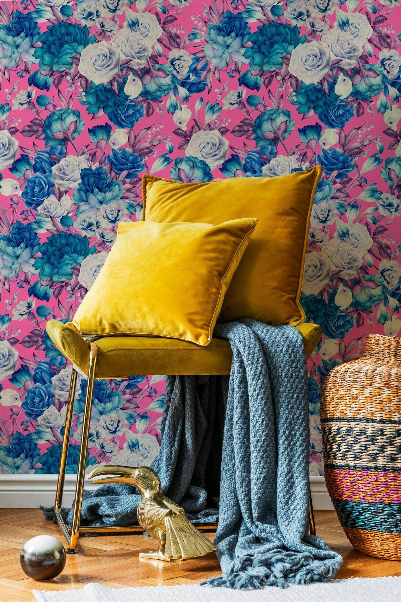 Timeless Floral Symphony Wallpaper - B695 - WallTrend