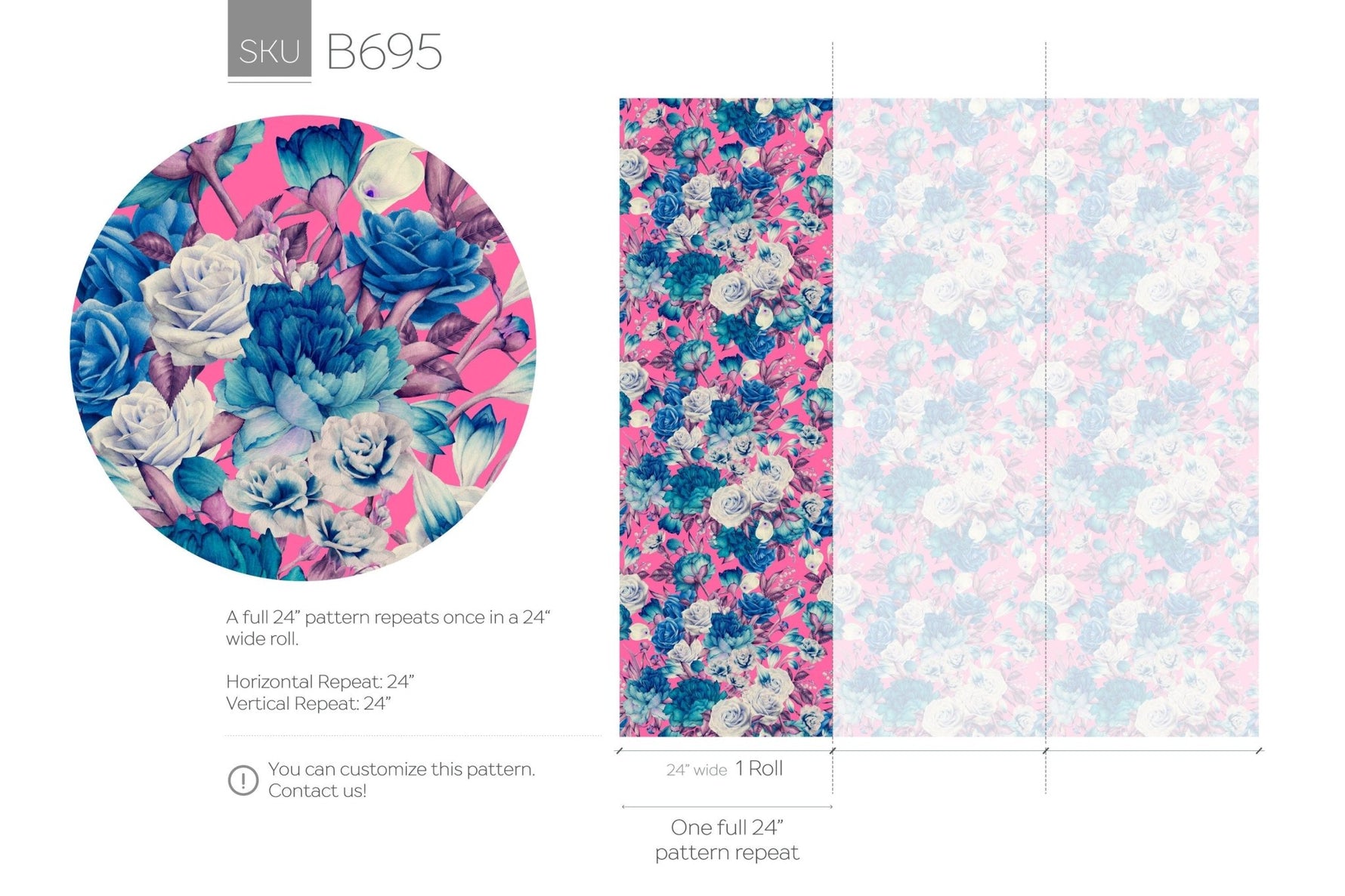Timeless Floral Symphony Wallpaper - B695 - WallTrend