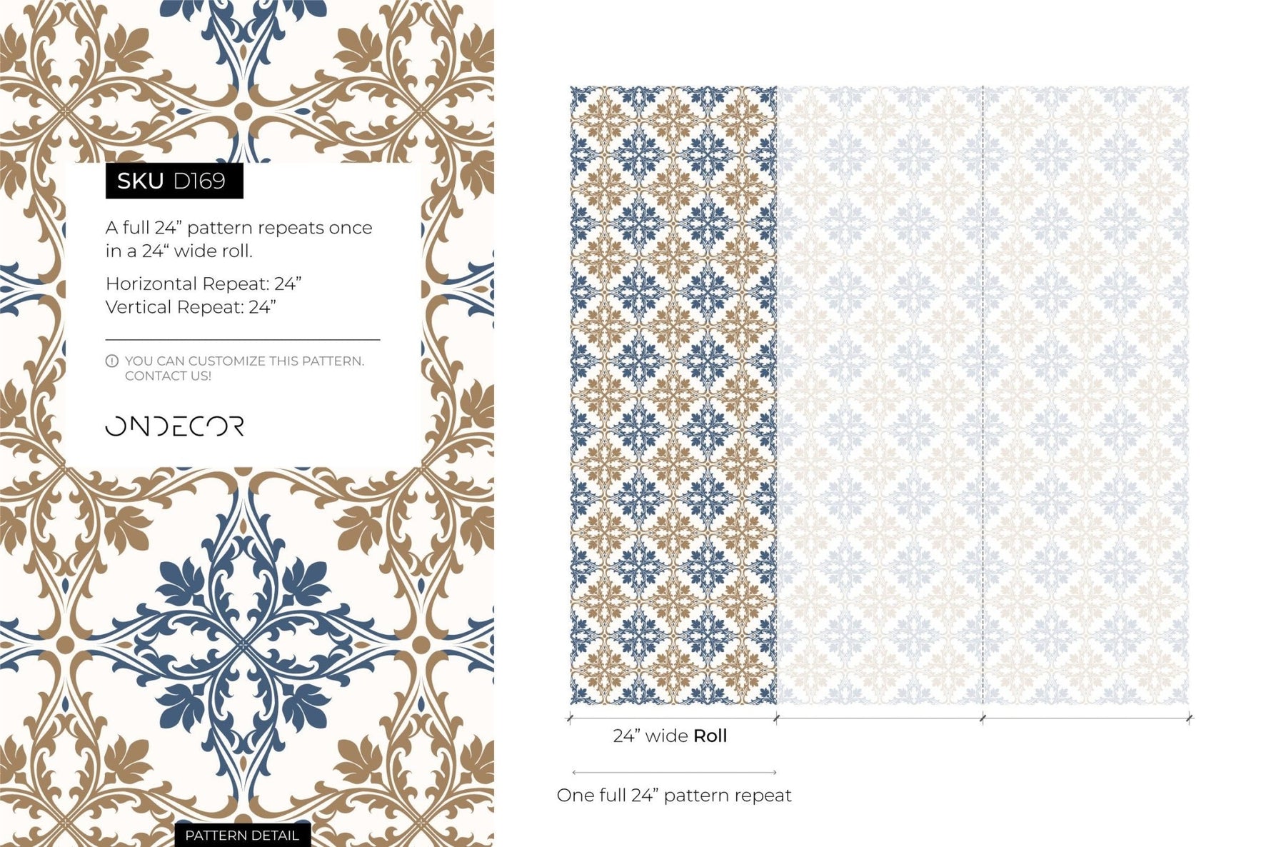 Traditional Fleur - de - Lis Pattern Wallpaper - D169 - WallTrend