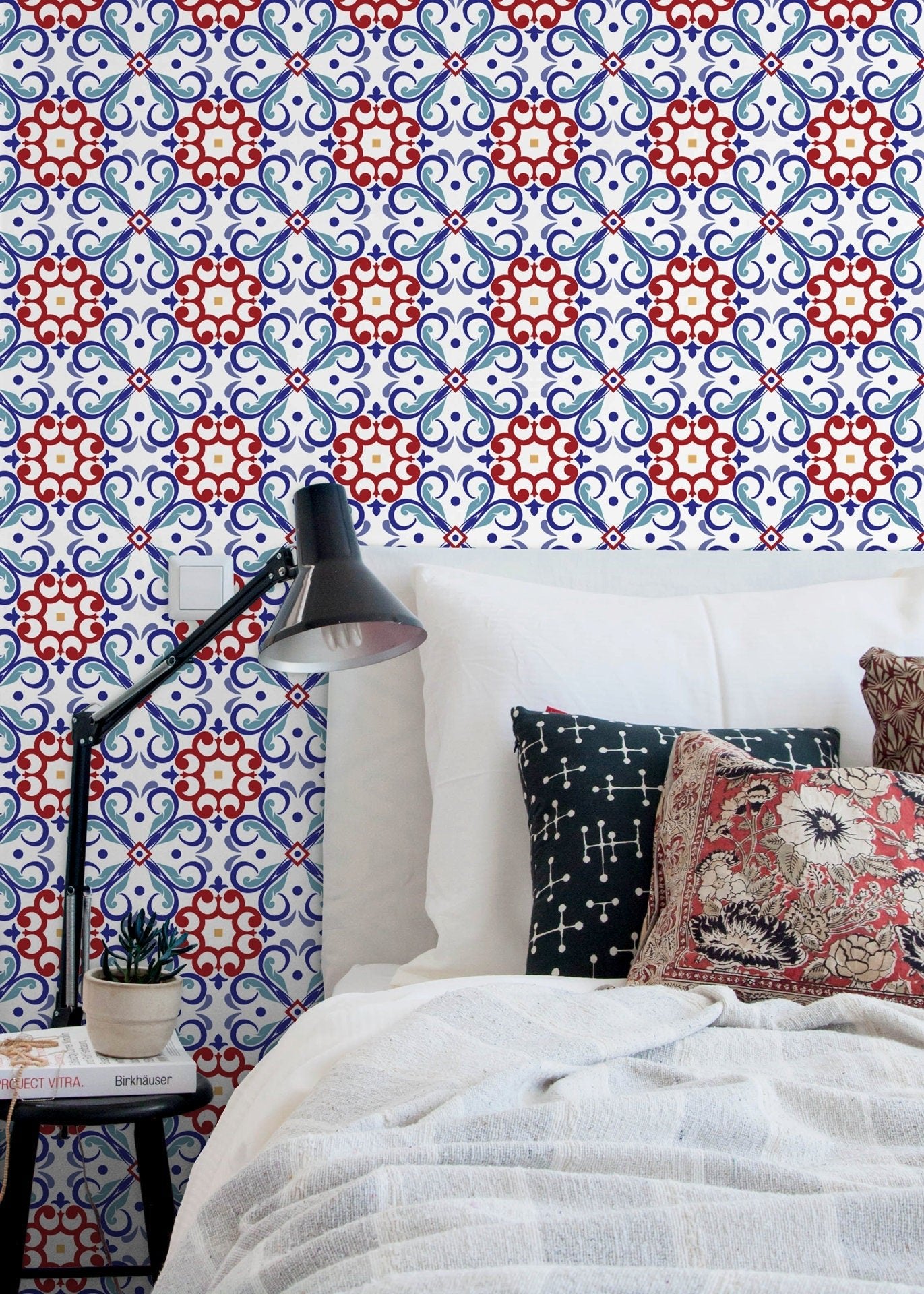 Traditional Ornate Tile Wallpaper - B827 - WallTrend
