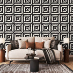 Tribal Geometric Pattern Wallpaper - C375 - WallTrend