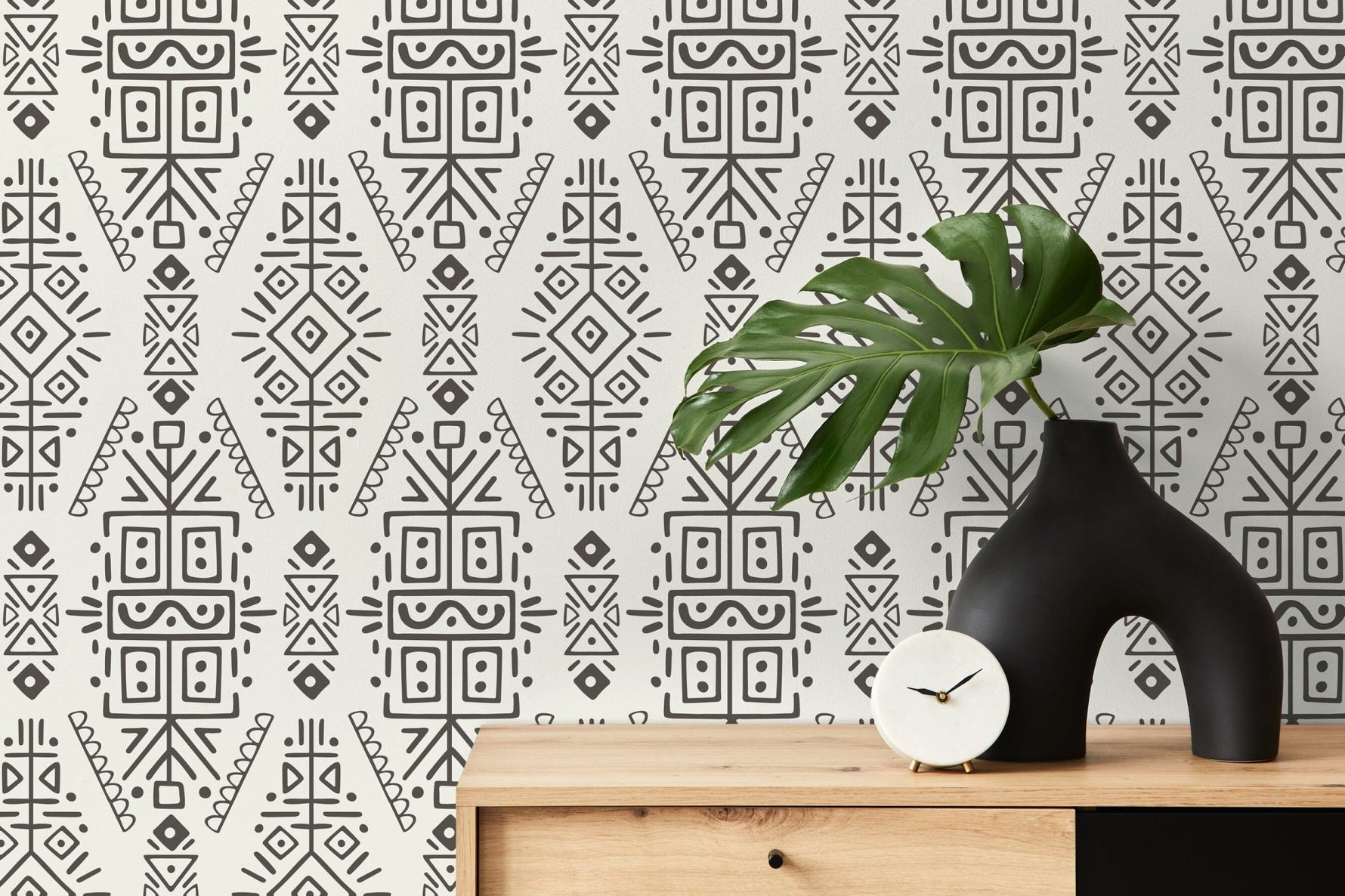 Tribal Symmetry Wallpaper - C607 - WallTrend