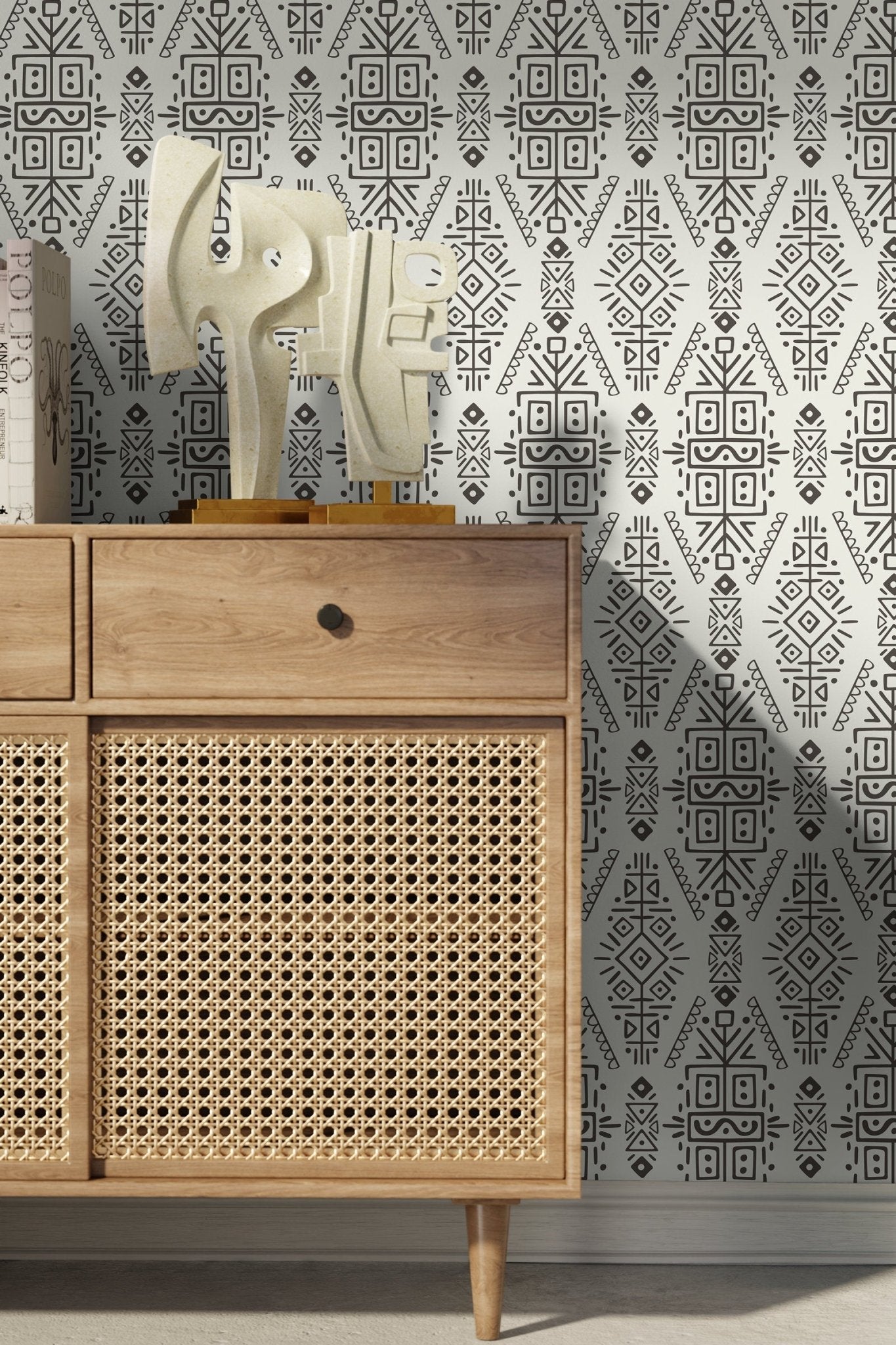 Tribal Symmetry Wallpaper - C607 - WallTrend