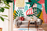 Tropical Abstract Art Wallpaper - B173 - WallTrend