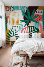 Tropical Abstract Art Wallpaper - B173 - WallTrend