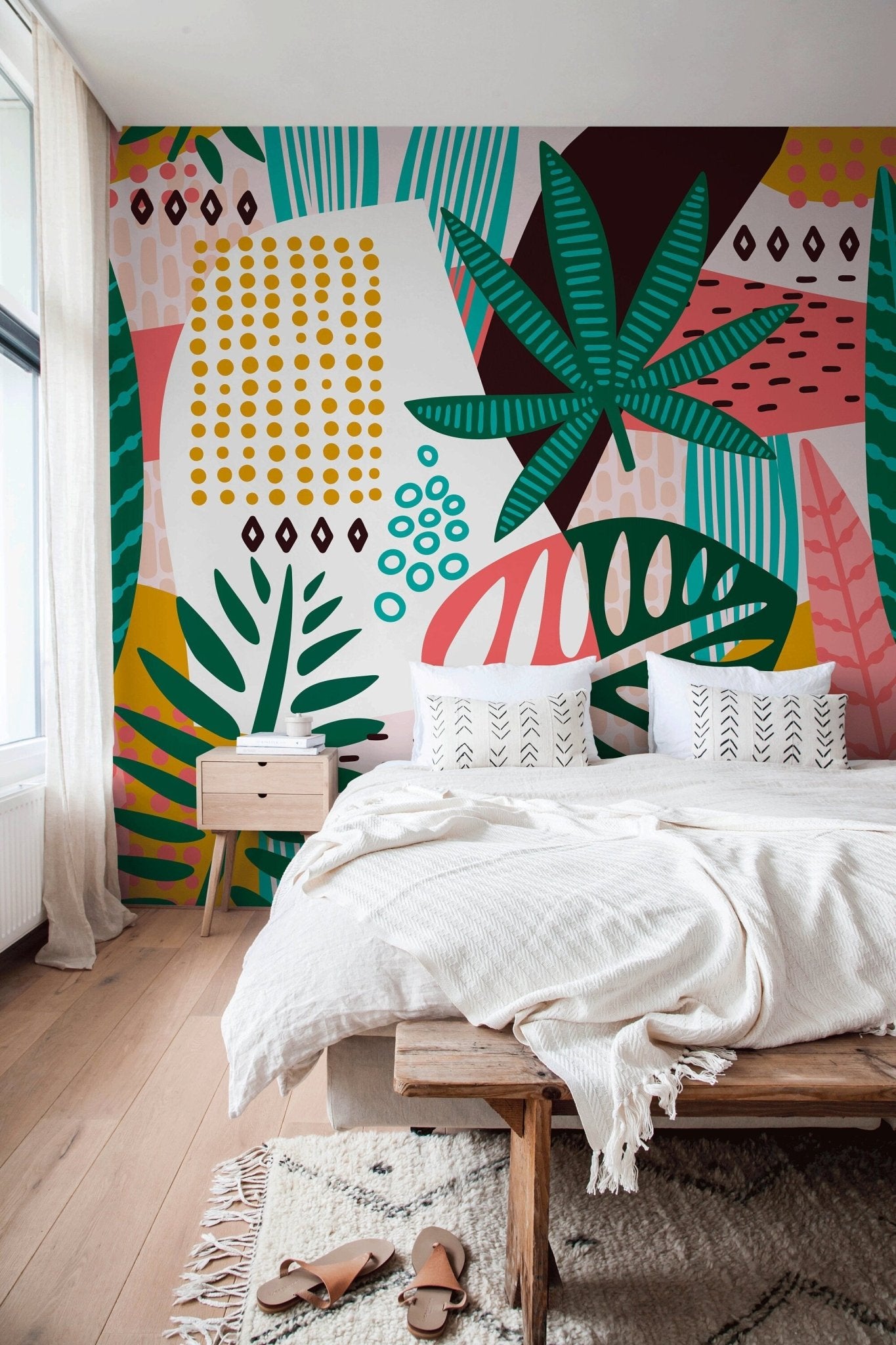 Tropical Abstract Art Wallpaper - B173 - WallTrend