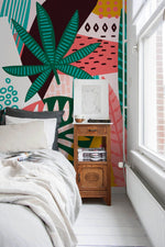 Tropical Abstract Art Wallpaper - B173 - WallTrend
