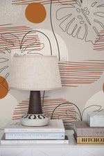 Tropical Abstract Lines Wallpaper - B915 - WallTrend