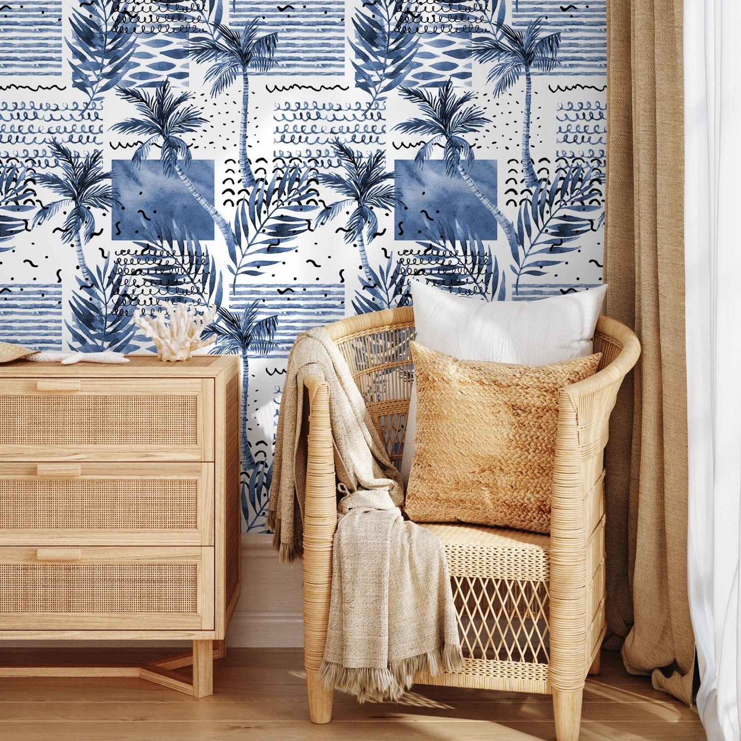 Tropical Abstract Patterns Wallpaper - A283 - WallTrend