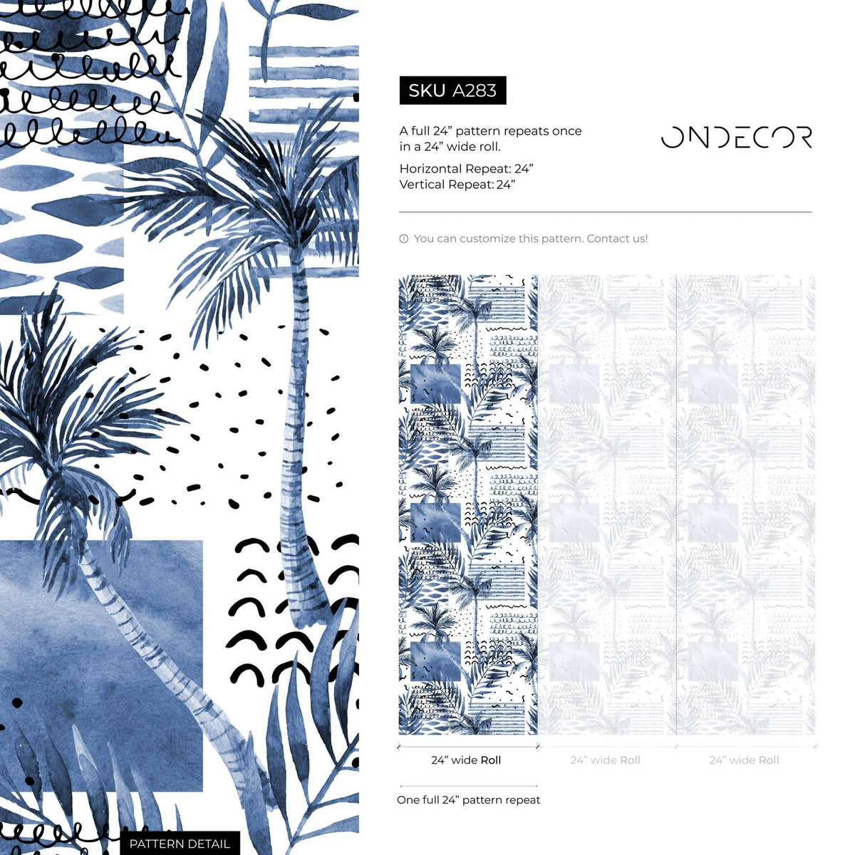 Tropical Abstract Patterns Wallpaper - A283 - WallTrend