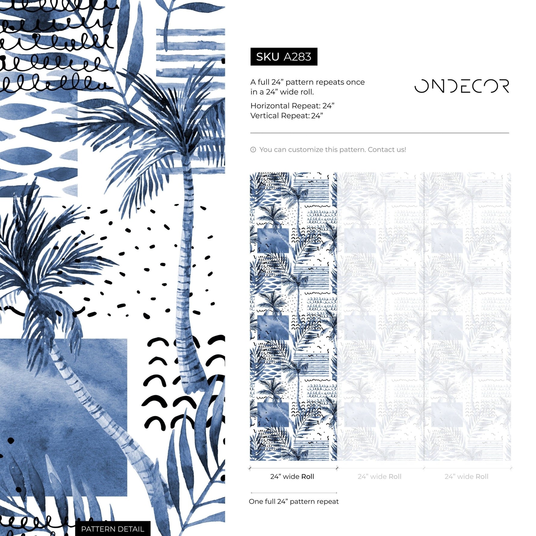 Tropical Abstract Patterns Wallpaper - A283 - WallTrend