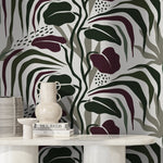 Tropical Abstract Wallpaper Modern Wallpaper Peel and Stick and Traditional Wallpaper - D715 - WallTrend