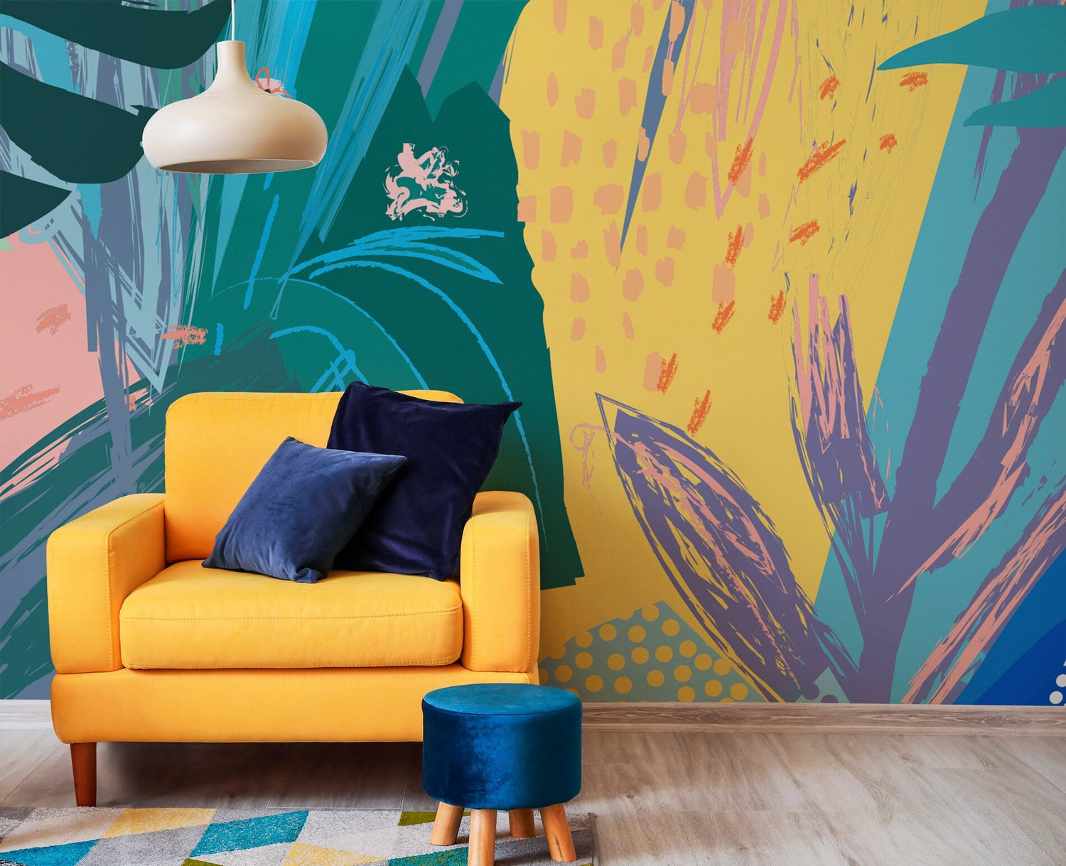 Tropical Abstraction Wallpaper - B167 - WallTrend