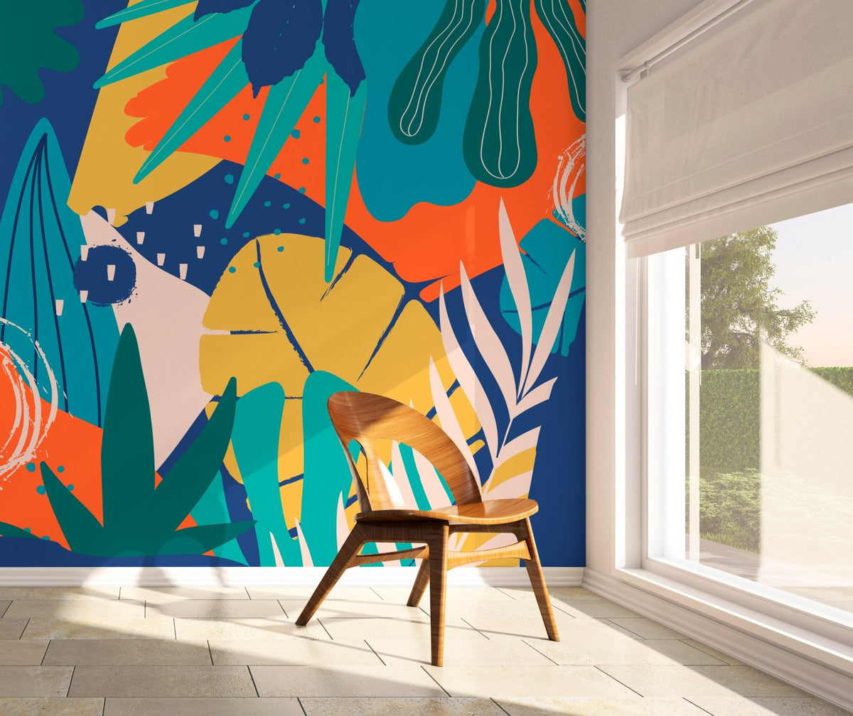 Tropical Abstraction Wallpaper - C088 - WallTrend