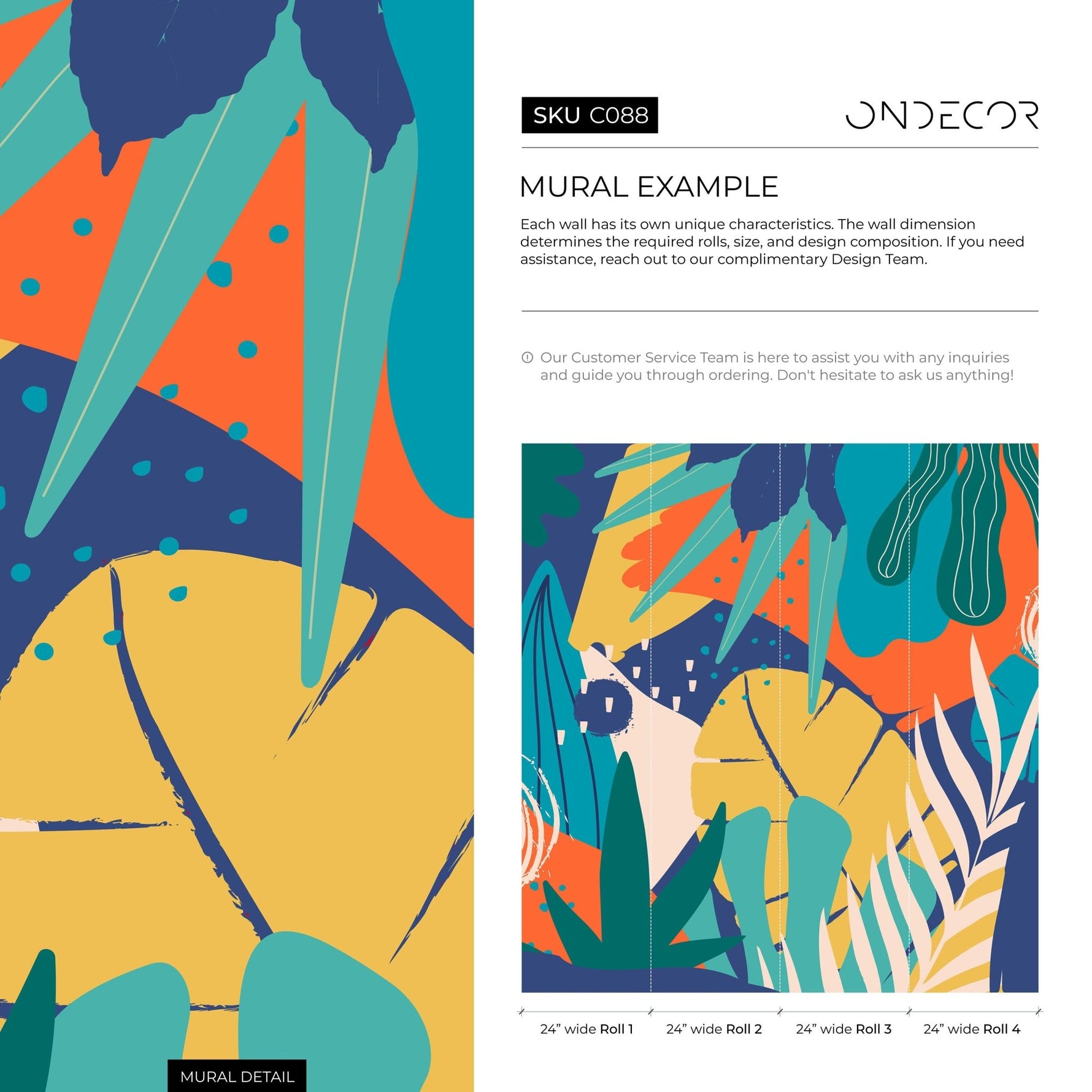 Tropical Abstraction Wallpaper - C088 - WallTrend