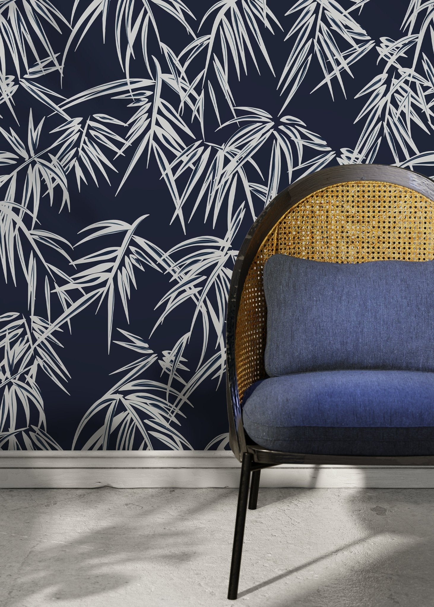 Tropical Bamboo Leaves Wallpaper - D335 - WallTrend