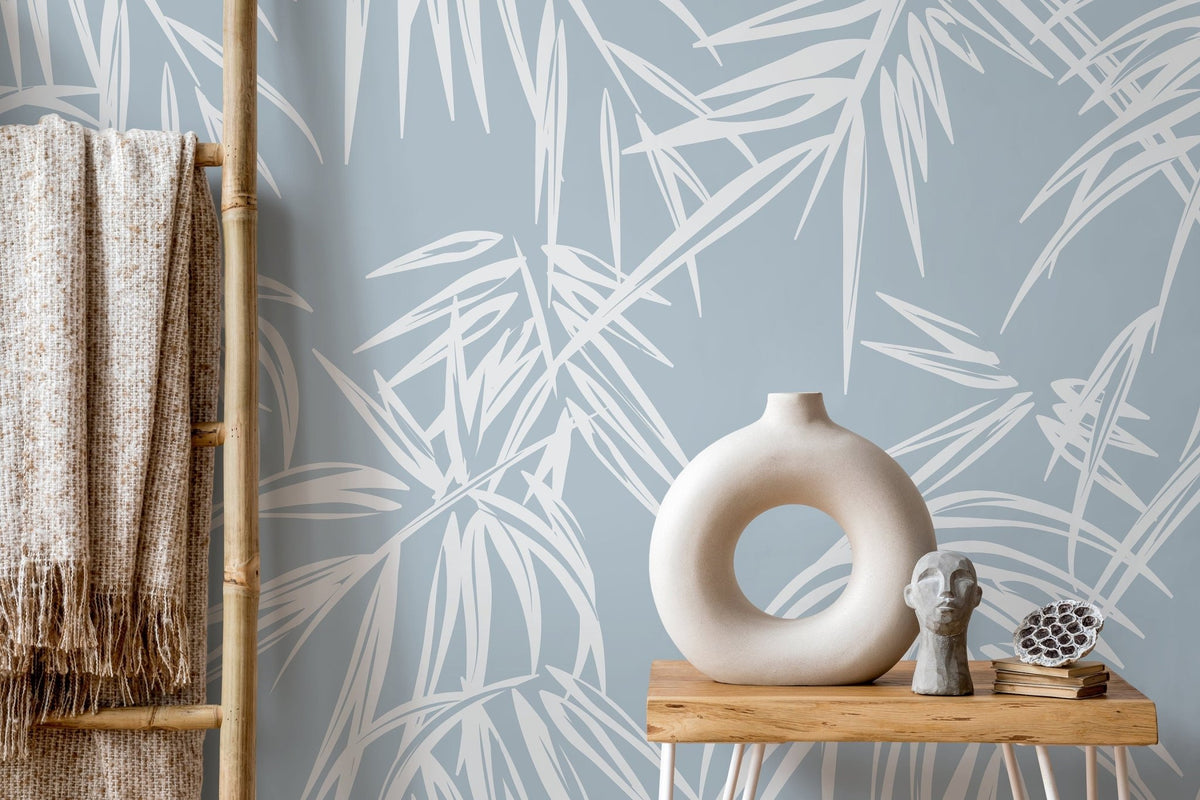 Tropical Bamboo Sketch Wallpaper - D334 - WallTrend