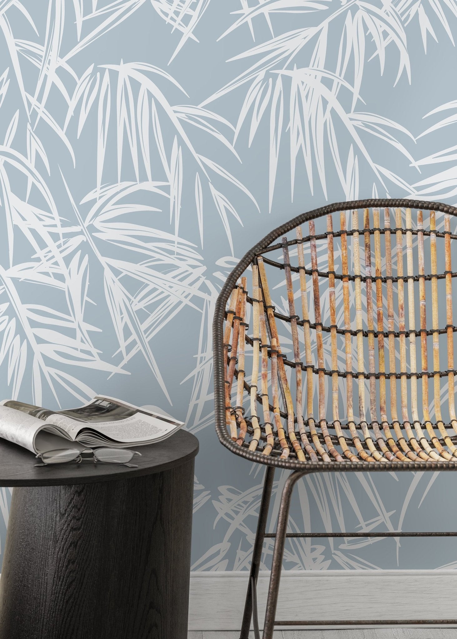 Tropical Bamboo Sketch Wallpaper - D334 - WallTrend