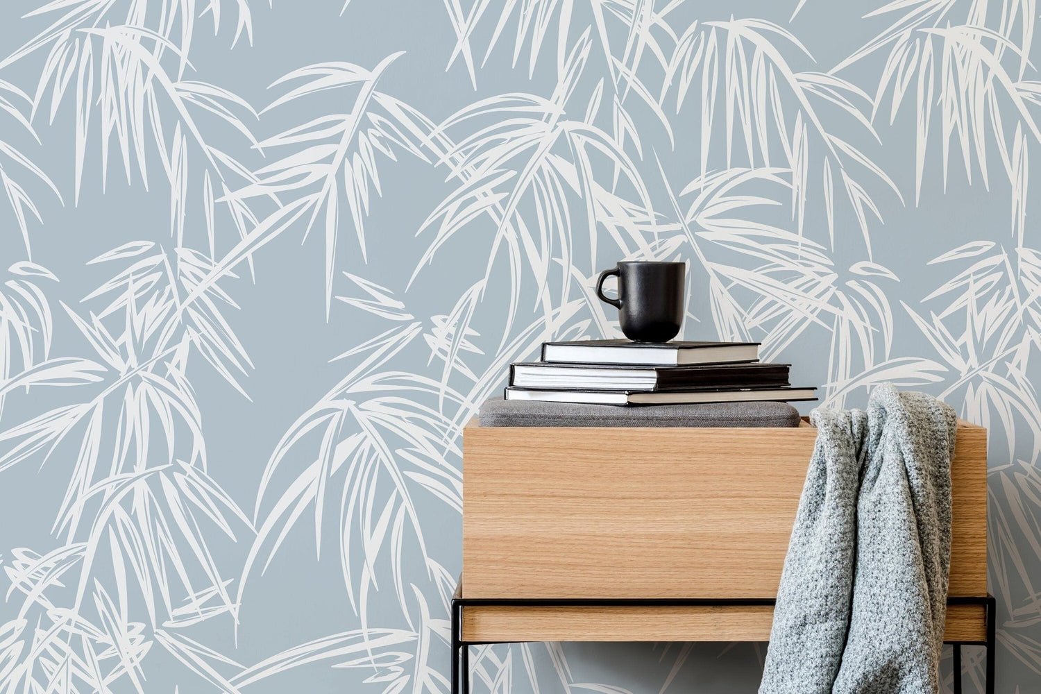 Tropical Bamboo Sketch Wallpaper - D334 - WallTrend