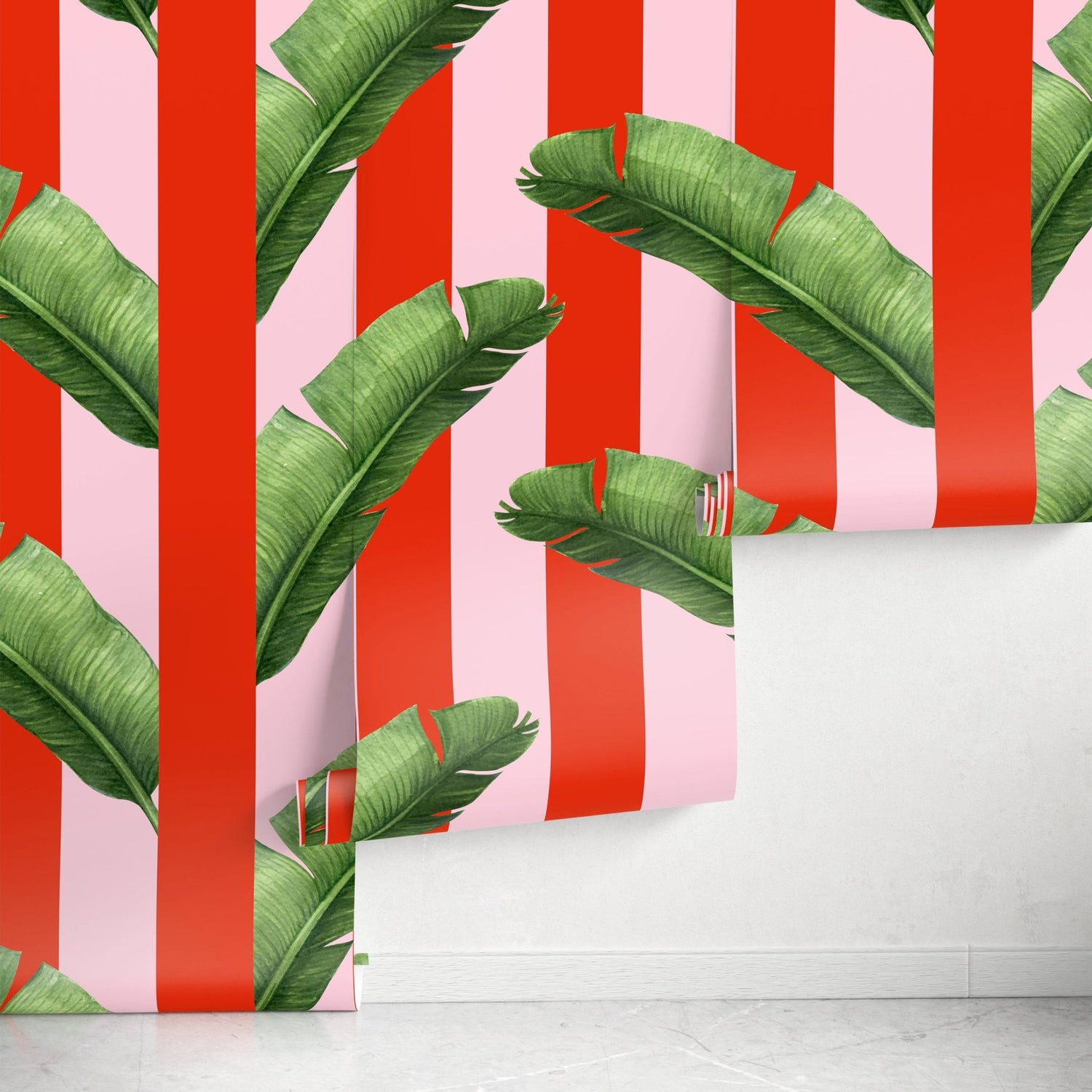 Tropical Banana Leaf Wallpaper - B932 - WallTrend