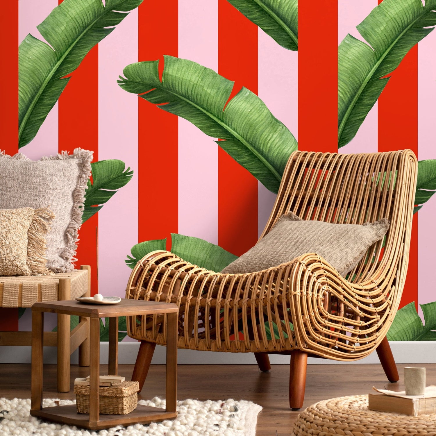 Tropical Banana Leaf Wallpaper - B932 - WallTrend