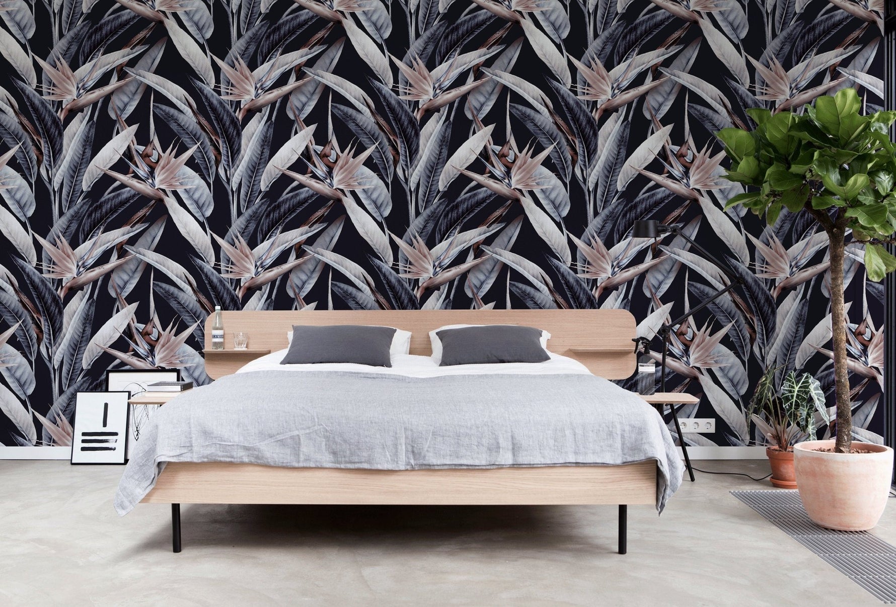 Tropical Bird of Paradise Wallpaper - B221 - WallTrend