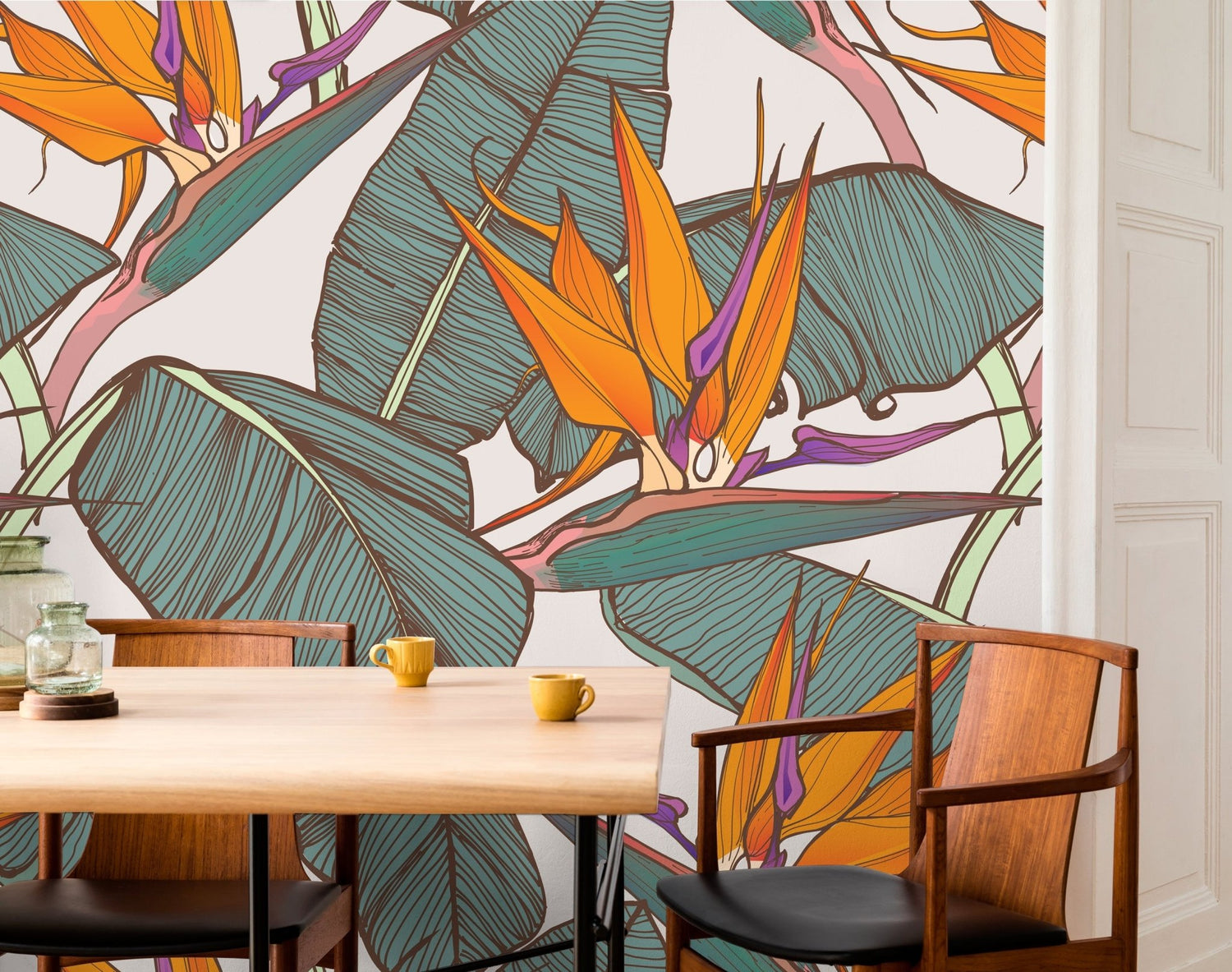 Tropical Bird of Paradise Wallpaper - C416 - WallTrend