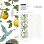 Tropical Birds and Citrus Wallpaper - A630 - WallTrend