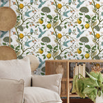 Tropical Birds and Citrus Wallpaper - A630 - WallTrend