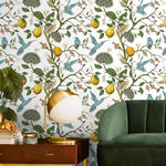 Tropical Birds and Citrus Wallpaper - A630 - WallTrend