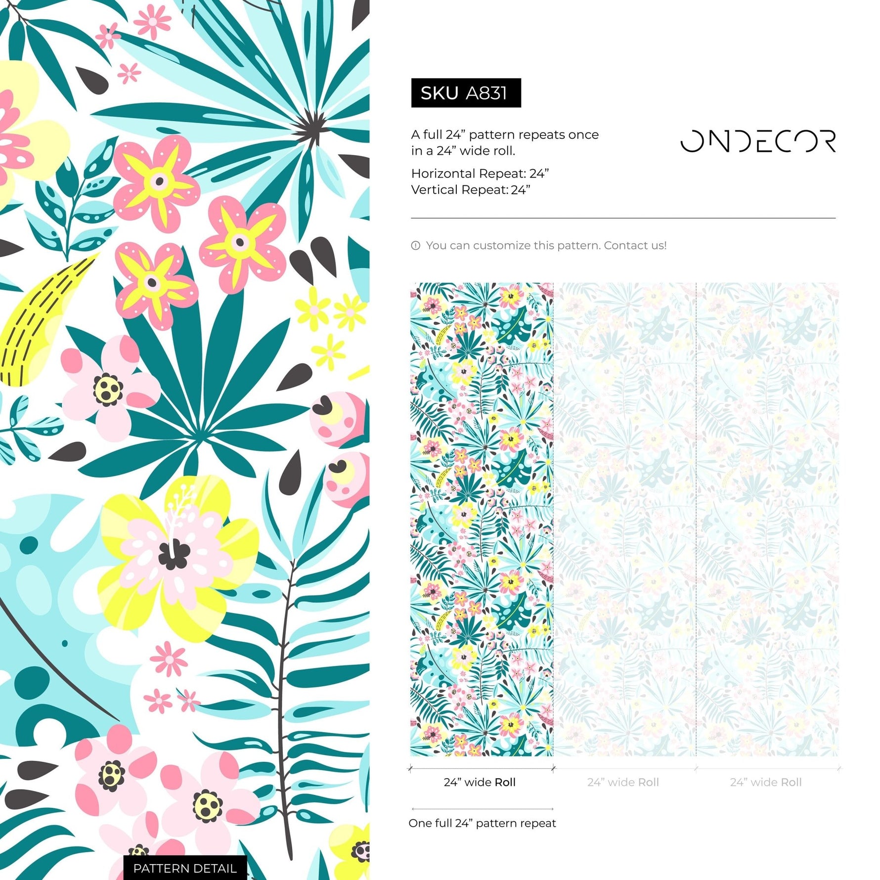 Tropical Bliss Wallpaper - A831 - WallTrend