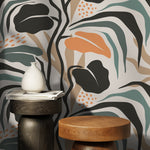 Tropical Boho Wallpaper Leaves Wallpaper Peel and Stick and Traditional Wallpaper - D718 - WallTrend