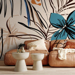 Tropical Botanic Illustration Wallpaper - B636 - WallTrend